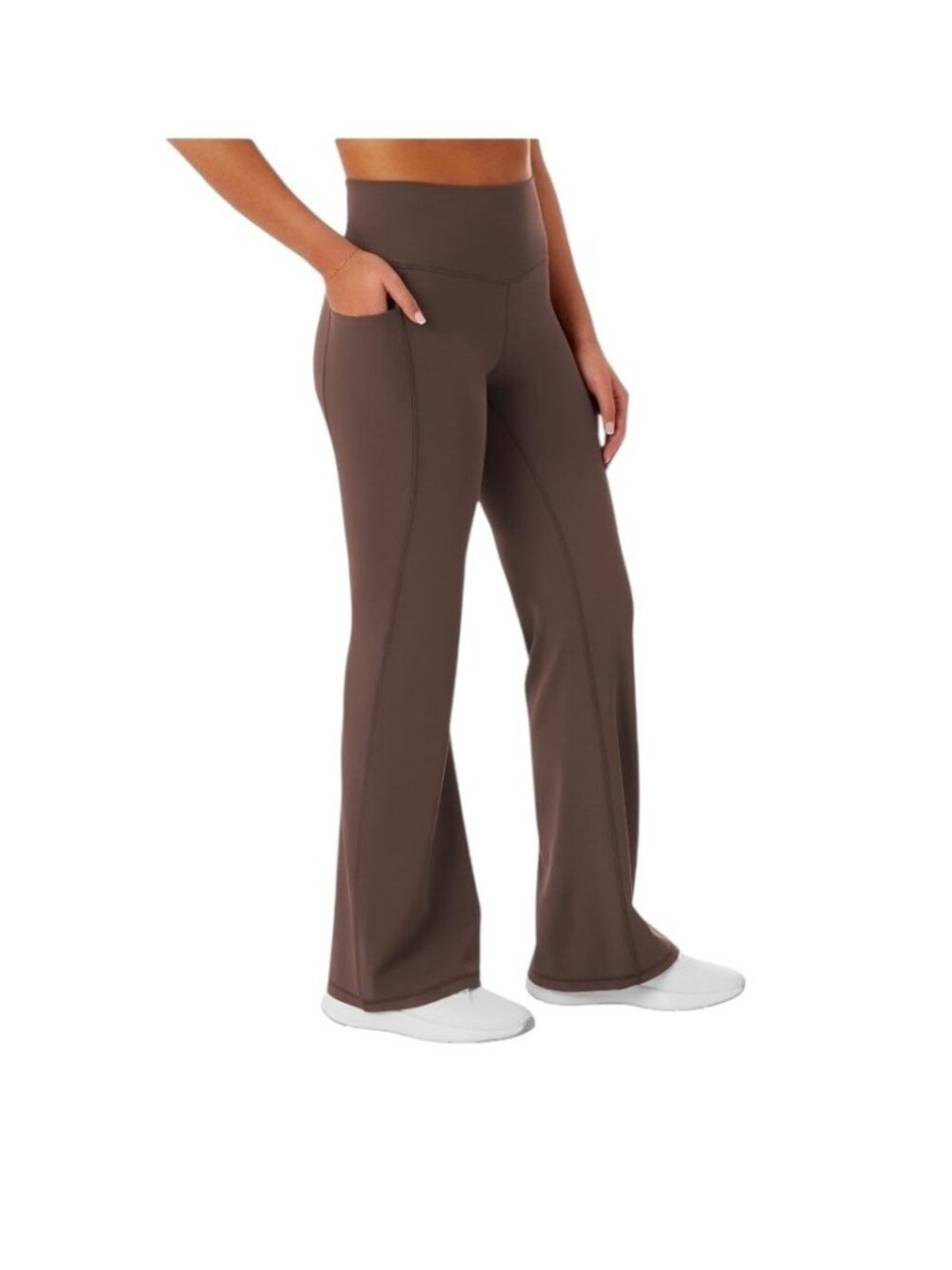 Makers Market Everyday Flare Yoga Pants Brown Size XL Athletic Gym Workout Cute - Picture 4 of 13